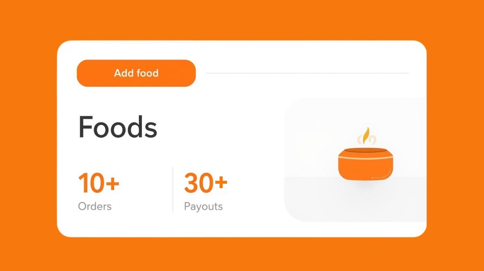 Admin screenshot showing Add Food feature